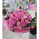 БУКЕТ ИЗ РОЗ РОЗОВЫЙ КОКТЕЙЛЬ