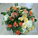 БУКЕТ ИЗ РОЗ МЯГКАЯ ВУАЛЬ
