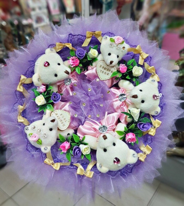 Букет из игрушек «Фиалка» — доставка цветов Мытищах